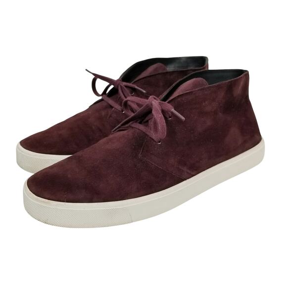 Vince Shoes - Vince Women's Burgundy Suede Leather Low Ankle Chukka Sneaker Size 9